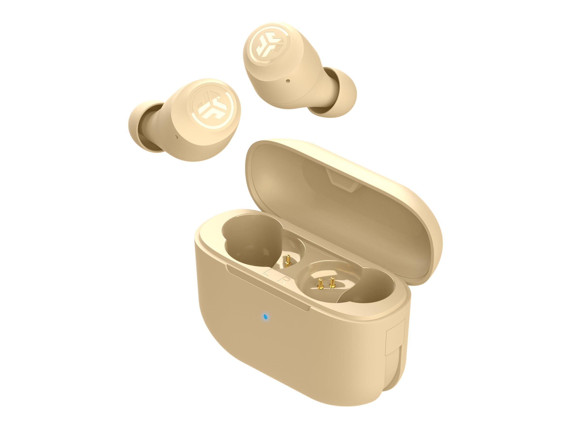 JLab Go Air Tones True Wireless Earbuds Designed with Auto On and Connect, Touch Controls, 32+ Hours Bluetooth Playtime, EQ3 Sound, and Dual Connect, Natural Earthtone Color (728 N)