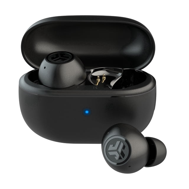 JLab GO Pop ANC Bluetooth Earbuds, Charging Case, Black,