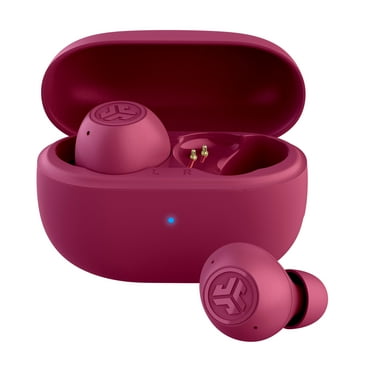 JLab Go Pop Active Noise Cancelling Bluetooth Earbuds, Charging Case, Fuchsia