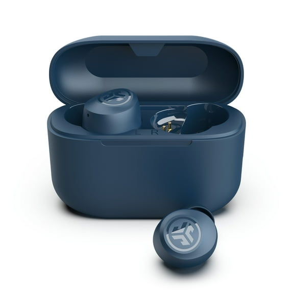 JLab Go Pop  True Wireless Earbuds, Navy, Bluetooth, IPX4, Be Aware Mode, Customize Sound, Controls