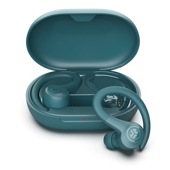 JLab Go Sport+ Wireless Workout Earbuds, 35 Hr Playtime, Secure Earhook, Custom Sound & Controls, Teal