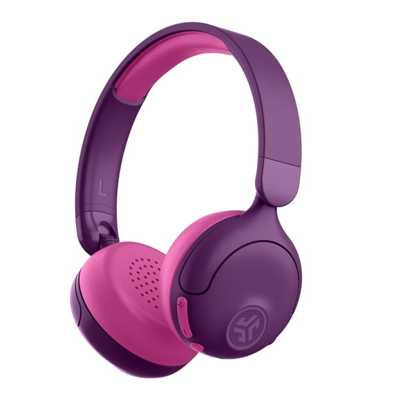 JLab JBuddies ANC Kids Headphones, Volume-Safe Listening, Pink/Purple, 48+ Hr Playtime, 2-in-1 Wired + Wireless,