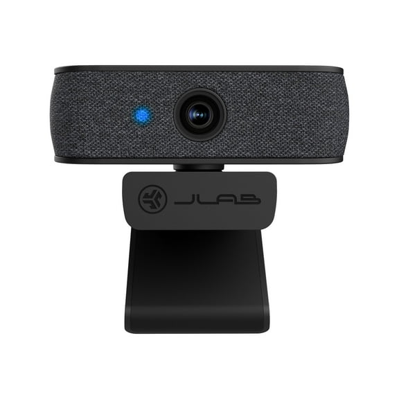 JLab JBuds Cam USB HD Webcam, Black with Optional White Faceplate, 1080P/30 FPS, 2.1 Megapixels, Auto-Focus, Dual Omni-Directional Microphones, Compatible with PC, Mac and Chromebook