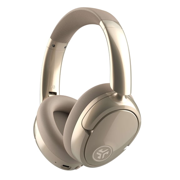 JLab JBuds Lux ANC Over-Ear Wireless Headphones, 70-Hour Battery, Jélle Champagne Gold