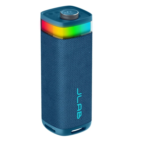 JLab JBuds Party Portable Bluetooth Speaker, 30W, 12 Hour Playtime, RGB Lighting, Splashproof, Navy