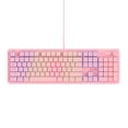 thumbnail image 1 of JLab Nightfall Wired Gaming Keyboard, RGB, Media Dial, Anti-Ghost, Full-Size, Pink, 1 of 9
