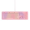 thumbnail image 1 of JLab Nightfall Wired Gaming Keyboard, RGB, Media Dial, Anti-Ghost, Full-Size, Pink, 1 of 10