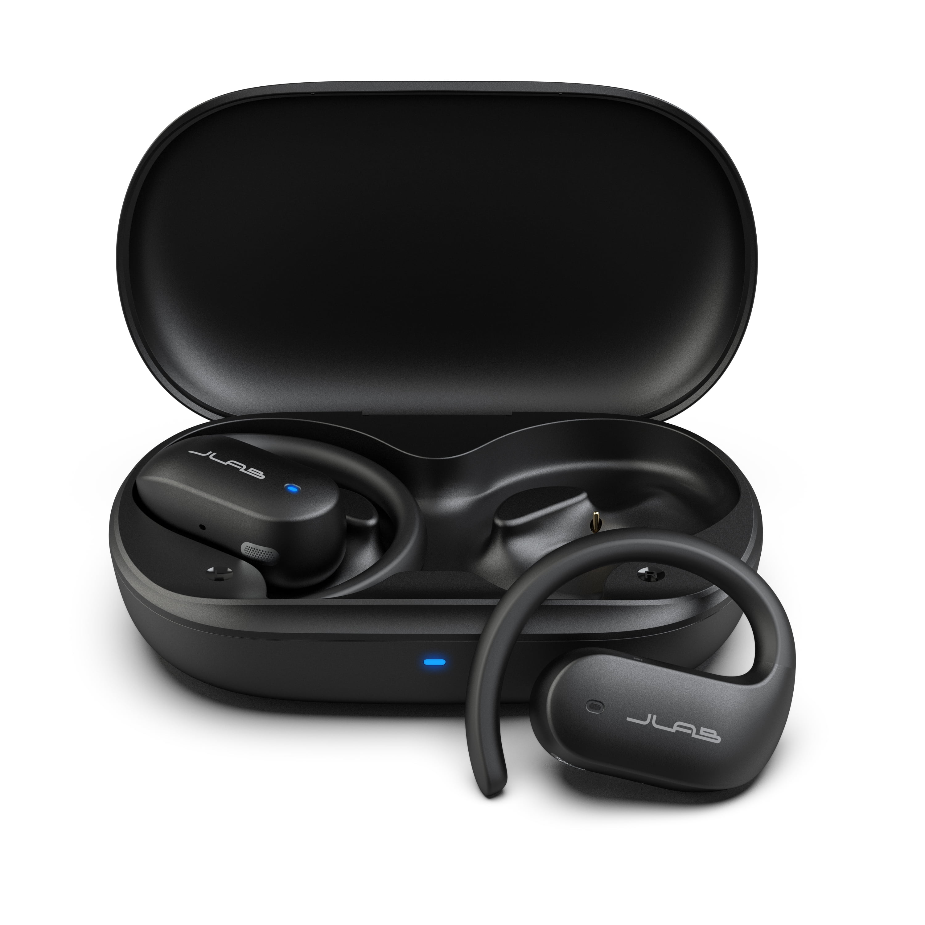 JLab Open Sport Earbuds Black Ear Hook Design for Workout Fitness Wireless Open Ear Audio Freedom Safe Listening Bluetooth Multipoint Customize with JLab App Walmart