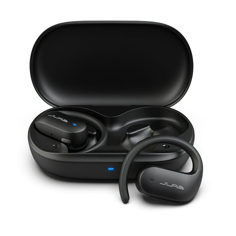 JLab Open Sport Earbuds Black Ear Hook Design for Workout Fitness Wireless Open Ear Audio Freedom Safe Listening Bluetooth Multipoint Customize with JLab App Walmart