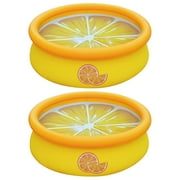 JLeisure 5 Ft 3D Orange Inflatable Outdoor Swimming Kiddie Pool 2 Pack