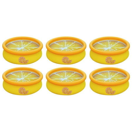 JLeisure 5' x 16.5" 3D Inflatable Outdoor Backyard Kiddie Pool, 6 Pack