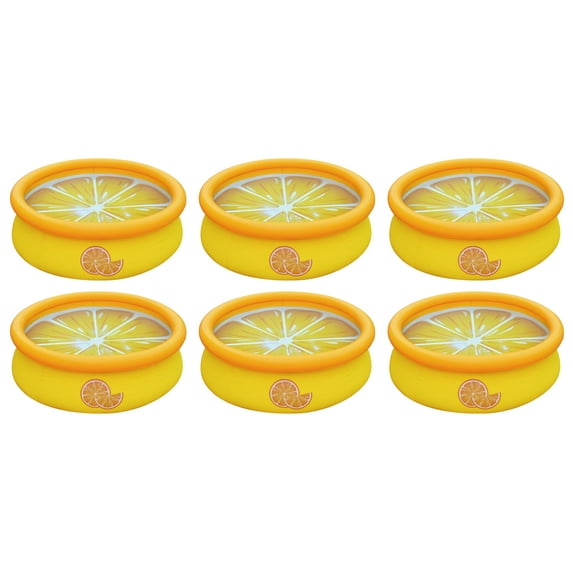 JLeisure 5' x 16.5" 3D Inflatable Outdoor Backyard Kiddie Pool, 6 Pack