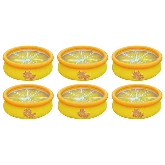 JLeisure 5' x 16.5" 3D Inflatable Outdoor Backyard Kiddie Pool, 6 Pack