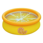 JLeisure Sun Club 17789 5 x 16.5 3D Orange Inflatable Outdoor Backyard Kids Swimming Pool