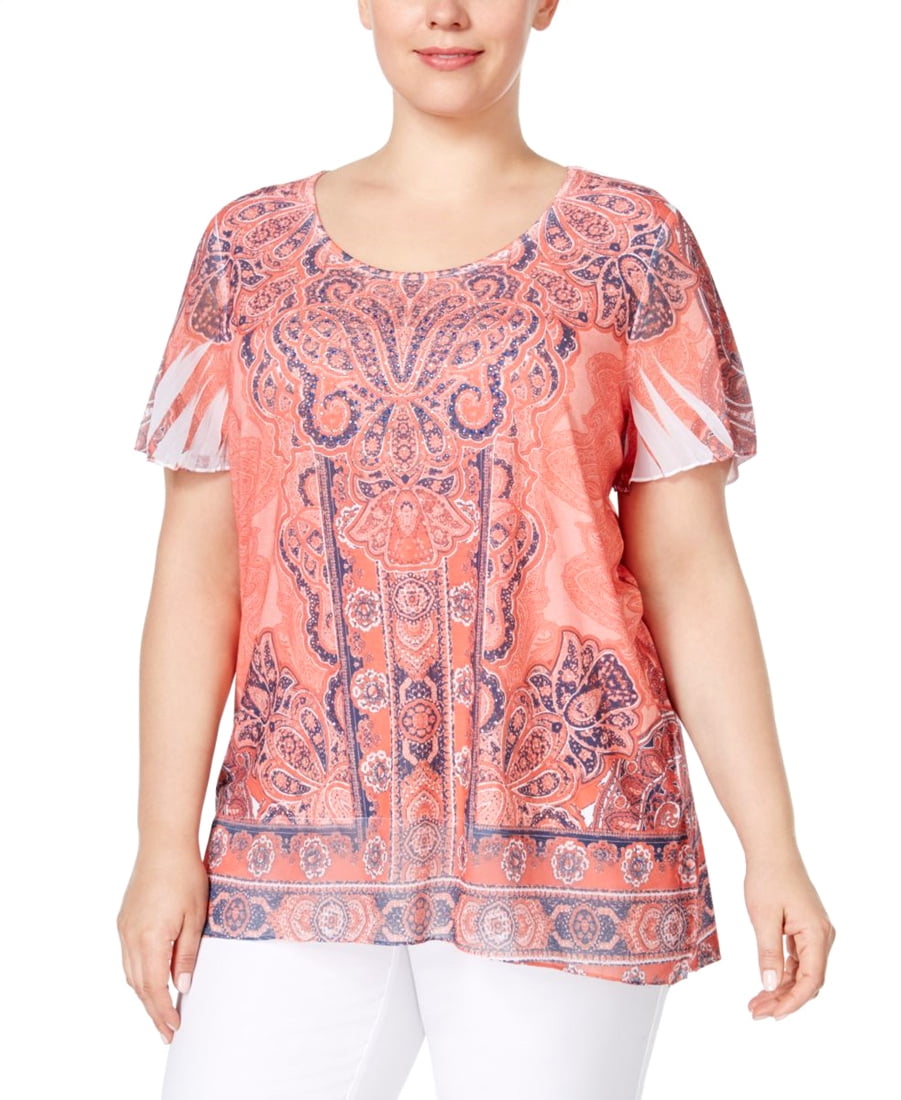embellished chiffon top