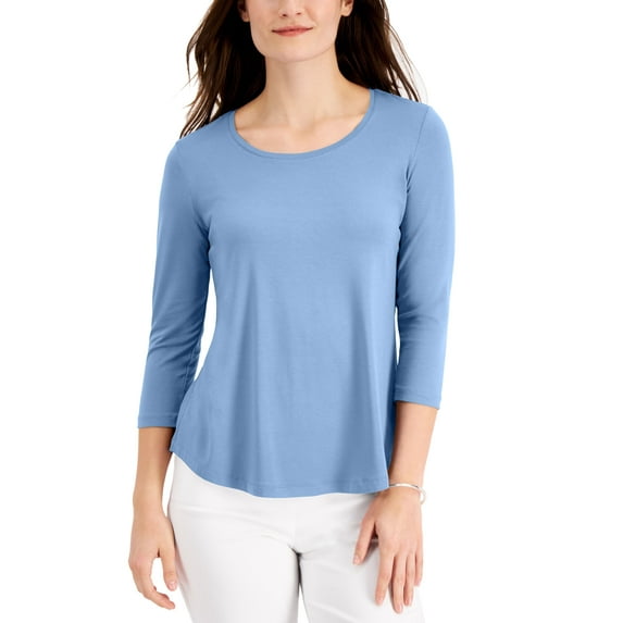 JM Collection 3/4 Sleeve Swing Top Dutch Canal L