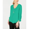thumbnail image 1 of JM Collection Asymmetrical Necklace Blouse Winding Vines M, 1 of 1