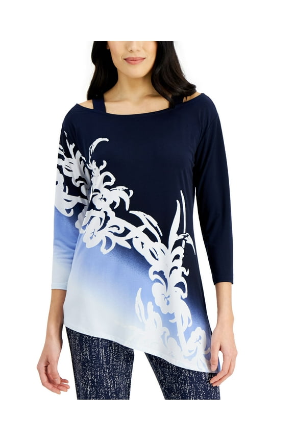 Asymmetrical Ombre Top Intrepid Blue Combo XL