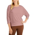 thumbnail image 1 of JM Collection Banded Hem Top Fresh Carnation XL, 1 of 4