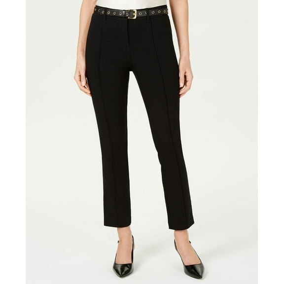JM Collection Belted Seam Pants Black 12