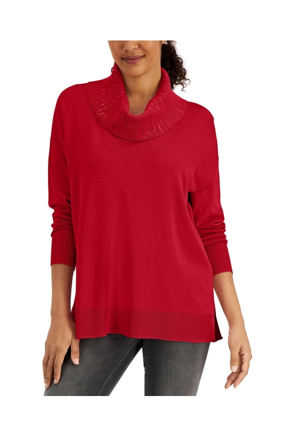 Cowlneck Sweater Real Red XS