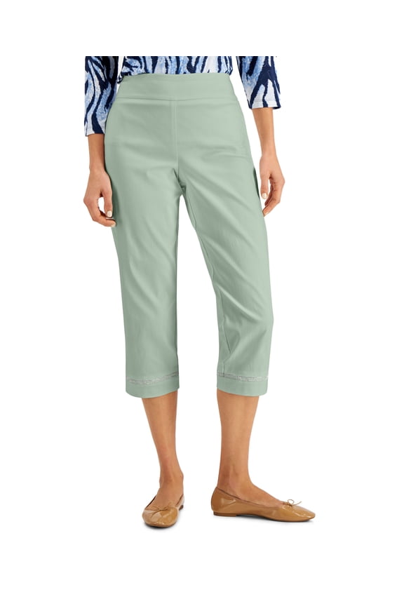 Crystal Cuff Capri Pants Enchant Mint M