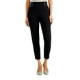 thumbnail image 1 of JM Collection Faux Leather Trim Pants Deep Black S, 1 of 1