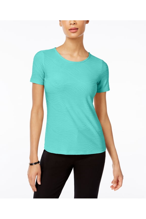 Jacquard T-Shirt Pacific Aqua XL