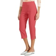 JM COLLECTION Petite Crisscross Hem Capri Pants Starfish PL