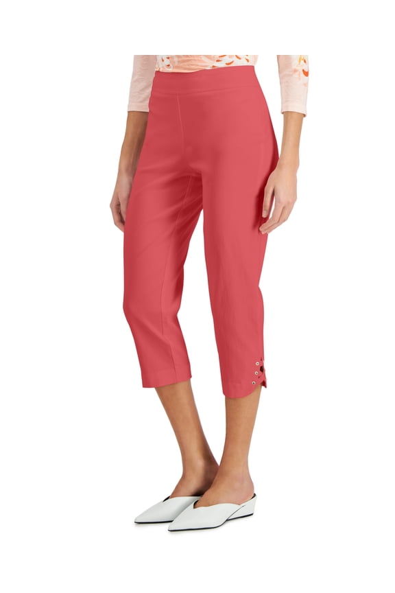 Petite Crisscross Hem Capri Pants Starfish PS