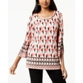 thumbnail image 1 of JM Collection Petite Embellished Split Sleeve Tunic Box Trot PS, 1 of 1