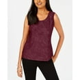 thumbnail image 1 of JM Collection Petite Jacquard Print Top Cherry Pie PL, 1 of 1