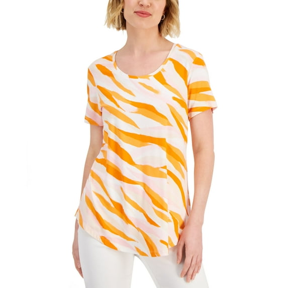 JM Collection Petite Lagoon Ripple Top Bright Tang Combo PS