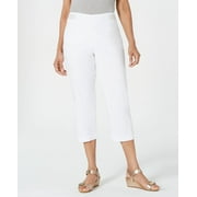 JM COLLECTION Petite Metallic-Detail Tummy-Control Capris