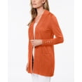 thumbnail image 1 of JM Collection Petite Open-Front Cardigan Orange Glaze PXS, 1 of 1