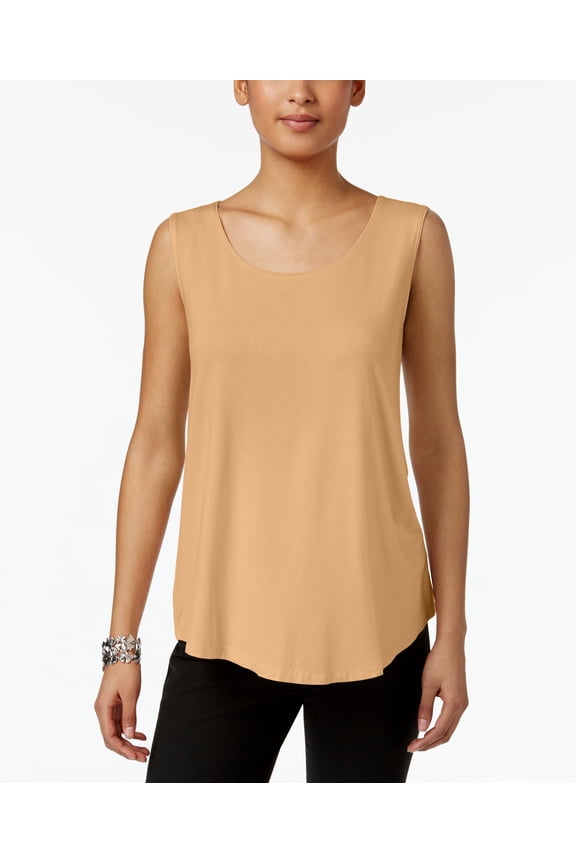 Petite Scoop Neck Tank Top Eggshell PM