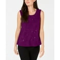 thumbnail image 1 of JM Collection Petite Sequined Jacquard Shell Pickled Beet PXS, 1 of 1