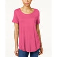 thumbnail image 1 of JM Collection Petite Shirttail Hem Top Peony Bloom PXS, 1 of 1