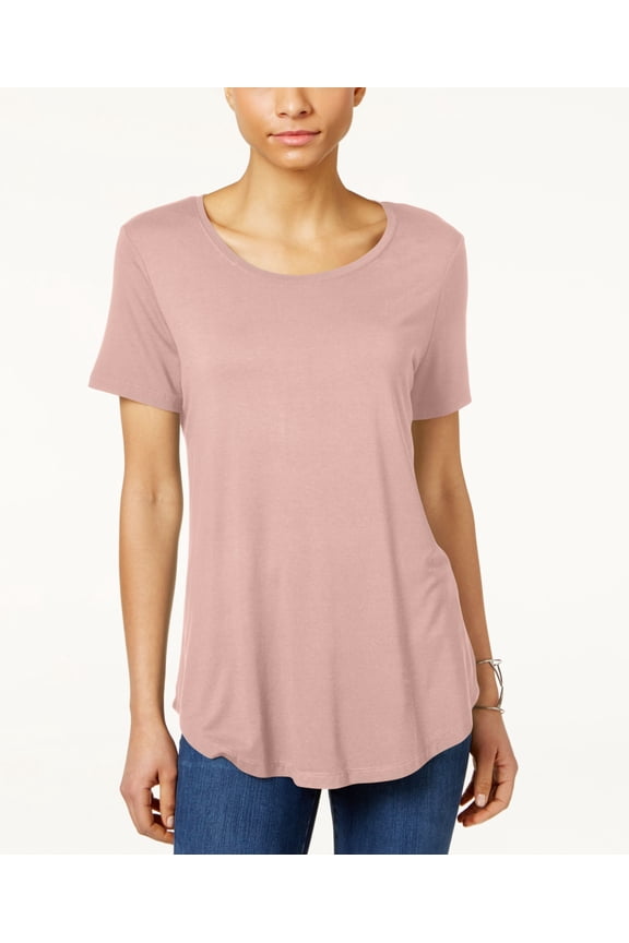 Petite Shirttail Hem Top Sea Lily PXL