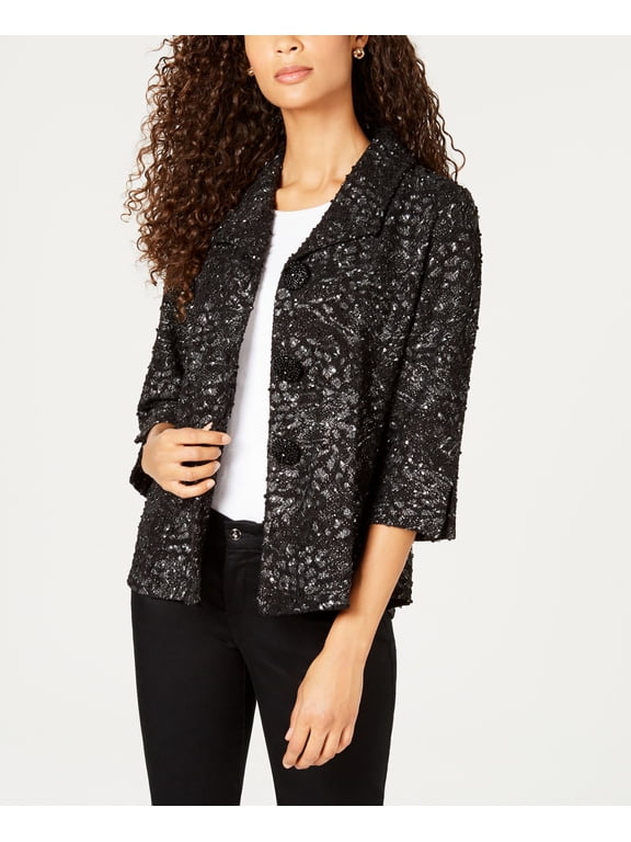 Petite Textured Foiled Jacket Foil Boucle PM