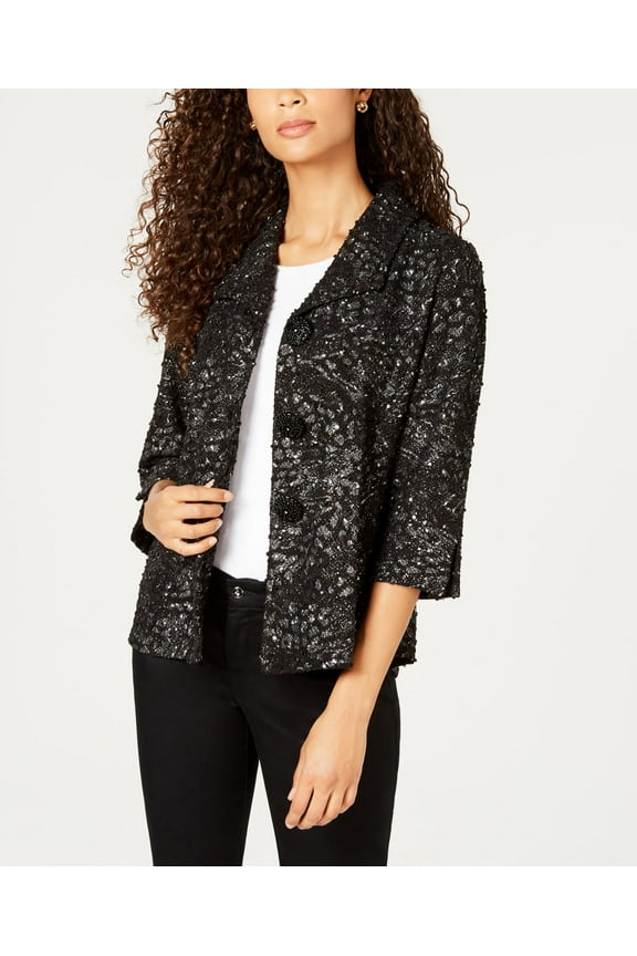 Petite Textured Foiled Jacket Foil Boucle PM