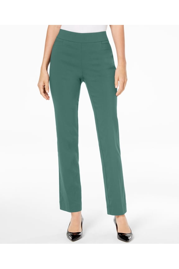 Petite Tummy Control Curvy Fit Pants Mineral Teal 8P