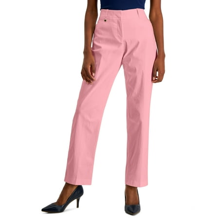JM Collection Petite Tummy Control Curvy Fit Pants Pink Gemstone 16P