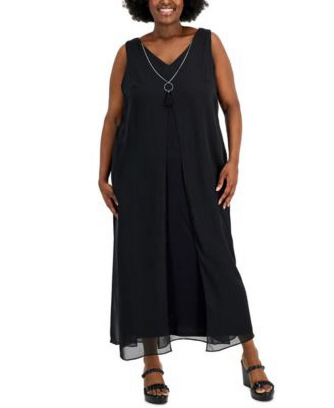 club maxi dress Lita | Black Twisted Asymmetric Maxi Dress