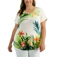 thumbnail image 1 of JM Collection Plus Size Oasis View Top Bright Tangelo Combo 0X, 1 of 1
