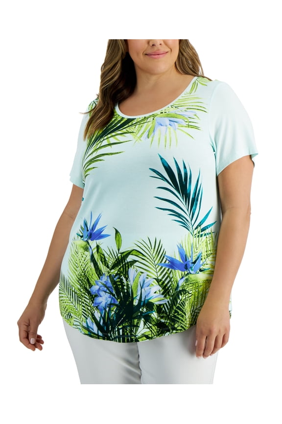 Plus Size Oasis View Top Tropical Waters Combo 3X