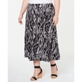 thumbnail image 1 of JM Collection Plus Size Printed Jacquard Skirt Tectonic Stripe 3X, 1 of 1