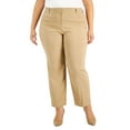 thumbnail image 1 of JM Collection Plus Size Slim Leg Pants New Fawn 20WP, 1 of 1