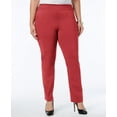 thumbnail image 1 of JM Collection Plus Size Tummy Control Pull On Slim Leg Pants Cherry Flame 18W, 1 of 1