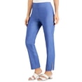 thumbnail image 1 of JM Collection Polished Denim Chain Hem Ankle Pants Medium Wash L, 1 of 1